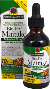 Грибы Nature's Answer BioPro Maitake Liquid Extract Экстракт грибов майтаке для иммунной поддержки  Без спирта  60 мл