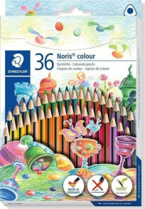 Цветные карандаши для рисования для детей staedtler Kredki trójkątne Noris Colour 36 kolorów STAEDTLER