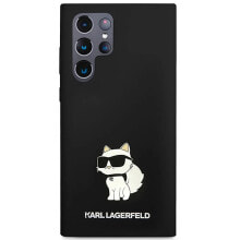 KARL LAGERFELD KLHCS24LSNCHBCK S24 Ultra S928 Silicone Choupette phone case