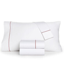 Charter Club solid Extra Deep Pocket 550 Thread Count 100% Cotton 4-Pc. Sheet Set, Queen, Created for Macy's