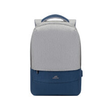 Мужские рюкзаки для ноутбуков Рюкзак для ноутбука Rivacase 7562 grey/dark blue anti-theft