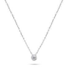 Ювелирные колье elegant silver necklace with zircon NCL86W