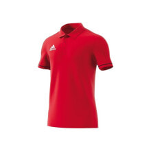 Мужские спортивные поло Мужская спортивная футболка-поло красная с логотипом Adidas Polo Tiro 17