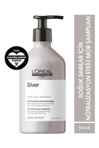 Loreal Pro Paris Serie Expert Silver Beyaz Ve Açık Sarı Saçlar için Mor Şampuan 500 ml CYT5497946464