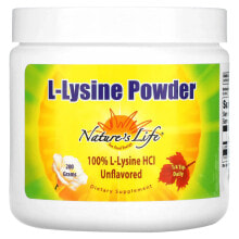 Аминокислоты Nature's Life, L-Lysine в порошке, без вкусовых добавок, 200 г