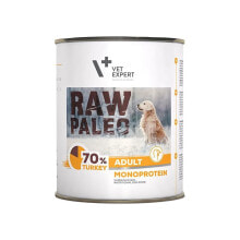 RAW PALEO Adult monoprotein turkey wet dog food 800g