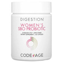 Codeage, Digestion, Women's SBO Probiotic, 50 Billion CFU, 60 Capsules