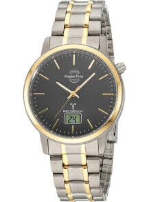 Аналоговые мужские наручные часы с серебряным браслетом Master Time MTGT-10753-21M radio controlled titanium basic II 41mm 5ATM