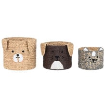 Basket set DKD Home Decor 40 x 40 x 37 cm animals