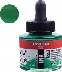 Artequipment Amsterdam Acrylic Ink Bottle Emerald Green 615