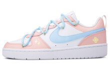 Кеды Nike Court Borough Low 2 White Pink Blue для девочек купить онлайн