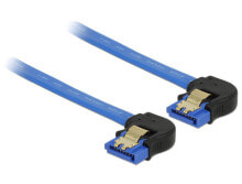 Компьютерные кабели и коннекторы deLOCK 85094 кабель SATA 0,1 m SATA 7-pin Черный, Синий