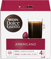 Капсулы для кофемашин кофе в капсулах Nescafe Dolce Gusto Americano, 16 капсул