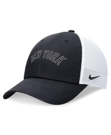 Nike men's Navy New York Yankees Evergreen Wordmark Trucker Adjustable Hat