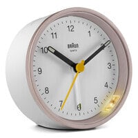 Braun BC12 - Quartz wall clock - Round - Pink - White - Analog - Yellow - Battery