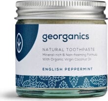 Georganics Natural Toothpaste English Peppermint Натуральная органическая зубная паста с перечной мятой Без фтора и сульфатов 60 мл