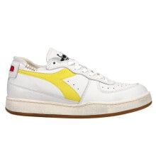 Diadora Mi Basket Row Cut Lace Up Mens White Sneakers Casual Shoes 176282-C1636 купить в аутлете