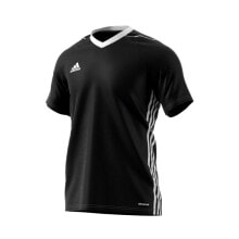 Мужские спортивные футболки Мужская футболка спортивная черная однотонная  Adidas Tiro 17