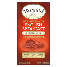 Twinings, English Breakfast, черный чай, мед и ваниль, 20 чайных пакетиков 40 г (1,41 унции)
