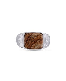 Купить мужские ювелирные кольца и перстни LuvMyJewelry: Кольцо LuvMyJewelry Picasso Jasper Sterling Silver Men's Signet