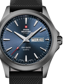 Мужские наручные часы с черным силиконовым ремешком  Swiss Military SMP36040.18 Mens 42mm 5ATM