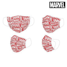 Защитные маски Marvel --Детская( +11 ) многоразовая тканевая маска (с рисунком  красная)