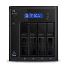 Сетевые накопители Сетевое хранилище NAS Черный  Western Digital My Cloud EX4100 Armada 388 Ethernet  WDBWZE0000NBK-EESN