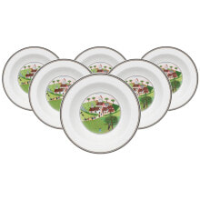 Dishes and salad bowls for serving