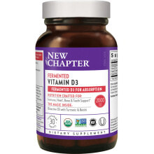 Витамин D new Chapter Fermented Vitamin D3 Ферментированный витамин D3 30 веганских таблеток