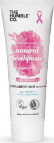 Зубная паста Humble Brush Pink Ribbon Edition, Naturalna pasta do zębów z fluorem, różowa, 75ml