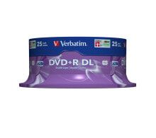 Verbatim DVD+R Double Layer 8x Matt Silver 25pk Spindle 8,5 GB DVD+R DL 25 шт 43757
