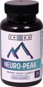 Витамины и БАДы для нервной системы Zhou Neuro-Peak Комплекс с родиолок для поддержки памяти, концентрации и ясности 30 капсул