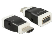 DeLOCK 65586 кабельный разъем/переходник HDMI-A VGA Черный, Белый