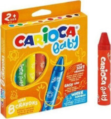 Купить цветные карандаши для рисования Carioca: Пастельные карандаши для детей от 2 лет Carioca Kredki Baby 8 kolorów