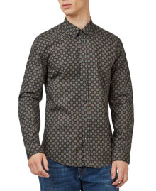 Ben Sherman men's Foulard-Print Long-Sleeve Shirt