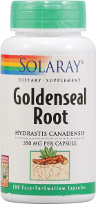 Витамины и БАДы для пищеварительной системы solaray Goldenseal Root Желтокорень для пищеварительной системы 550 мг 100 капсул
