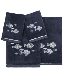 Linum Home textiles Turkish Cotton Figi Embellished Towel Set, 4 Piece