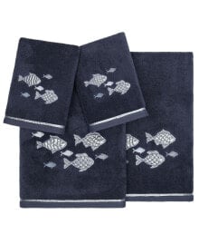 Linum Home textiles Turkish Cotton Figi Embellished Towel Set, 3 Piece