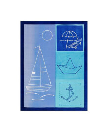 Trademark Global pablo Esteban Nautical Theme in Blues Canvas Art - 15.5