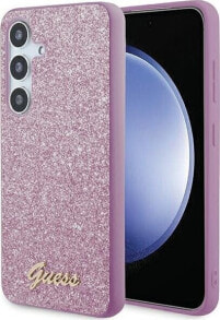 Guess Etui Guess GGUHCS24MHGGSHU Samsung Galaxy S24+ Plus hardcase Glitter Script fioletowy/purple