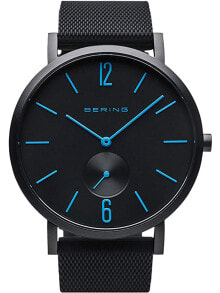 Мужские наручные часы с ремешком Мужские наручные часы с черным силиконовым ремешком Bering 16940-499 True Aurora Unisex 40mm 3ATM