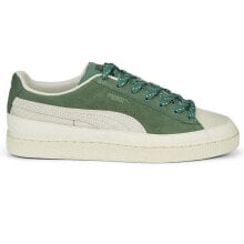 Puma Suede Trail Lace Up Mens Green, Off White Sneakers Casual Shoes 38733601