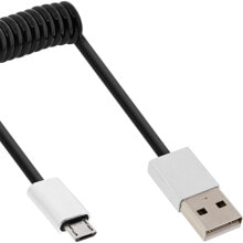 InLine 31730R USB кабель 3 m 2.0 Micro-USB B USB A Алюминий, Черный
