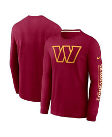 Nike men's Burgundy Washington Commanders Fashion Tri-Blend Long Sleeve T-shirt