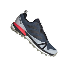 Мужская спортивная обувь для треккинга мужские кроссовки спортивные треккинговые синие текстильные низкие демисезонные Adidas Terrex Skychaser LT Gtx