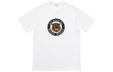 Купить мужские футболки и майки Supreme: Supreme FW18 Life Sucks Die Tee White 小熊圆领短袖T恤 男女同款 白色 送礼推荐 / Футболка Supreme FW18 Life Sucks Die Tee White T SUP-FW18-7750