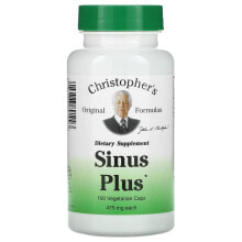 Растительные экстракты и настойки christopher's Original Formulas, Sinus Plus, 475 mg, 100 Vegetarian Caps