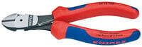 KNIPEX 74 12 160 - Diagonal-cutting pliers - Chromium-vanadium steel - Plastic - Blue/Red - 16 cm - 209 g