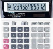 Школьные калькуляторы kalkulator Donau Kalkulator biurowy DONAU TECH, 12-cyfr. wyświetlacz, wym. 156x152x28 mm, biały