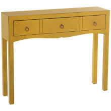 Console Alexandra House Living Yellow Wood 94 x 78 x 24 cm